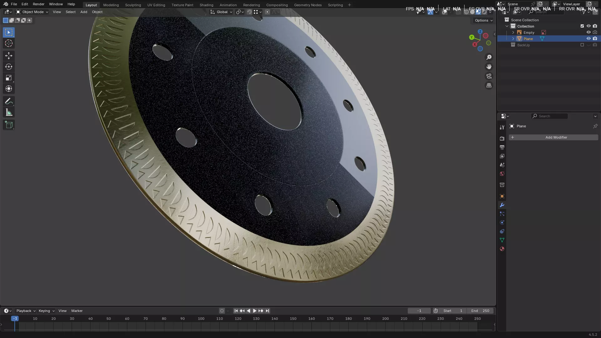 Saw Blade for Grinder Low-poly 3D model_48