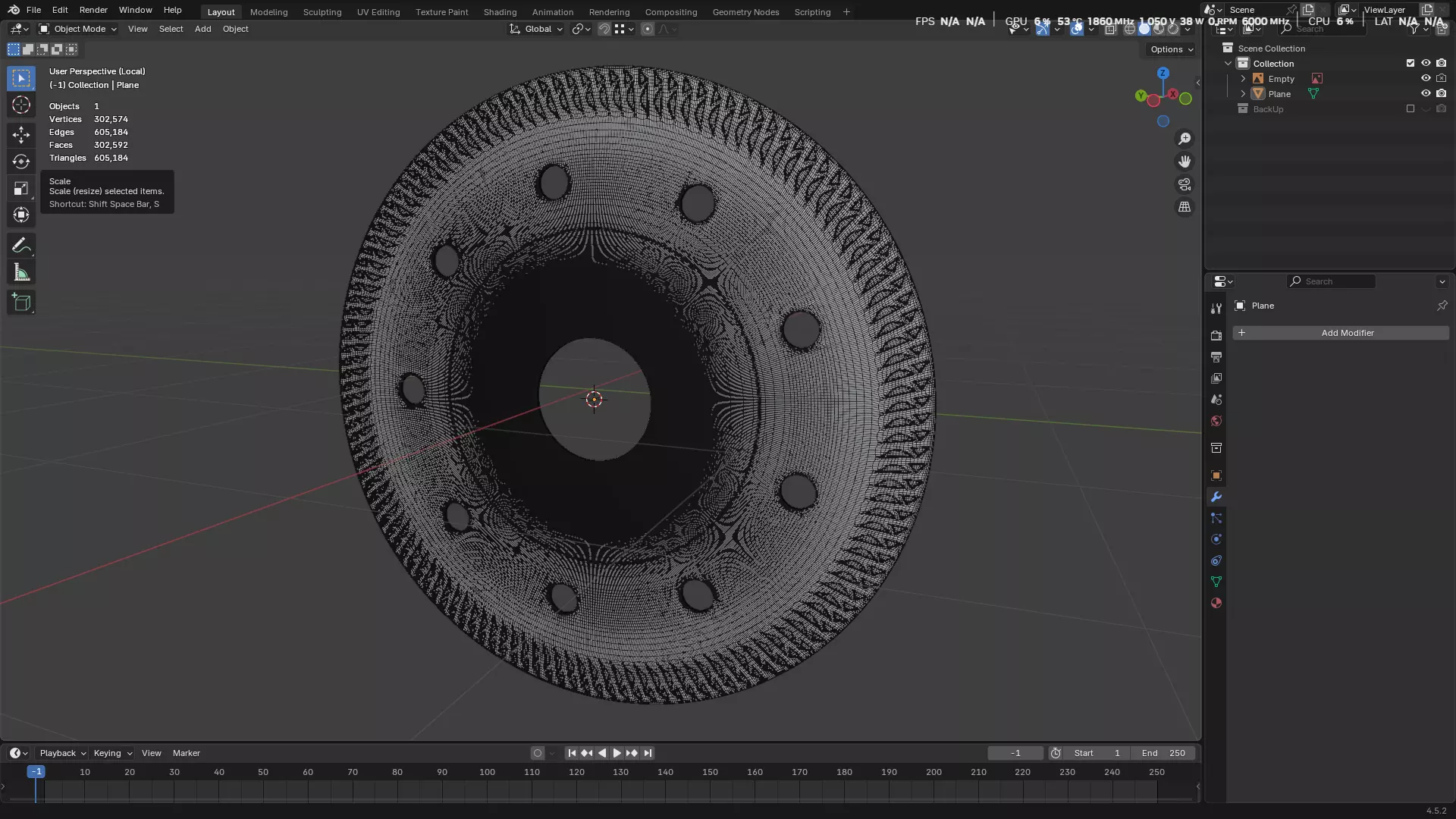 Saw Blade for Grinder Low-poly 3D model_51