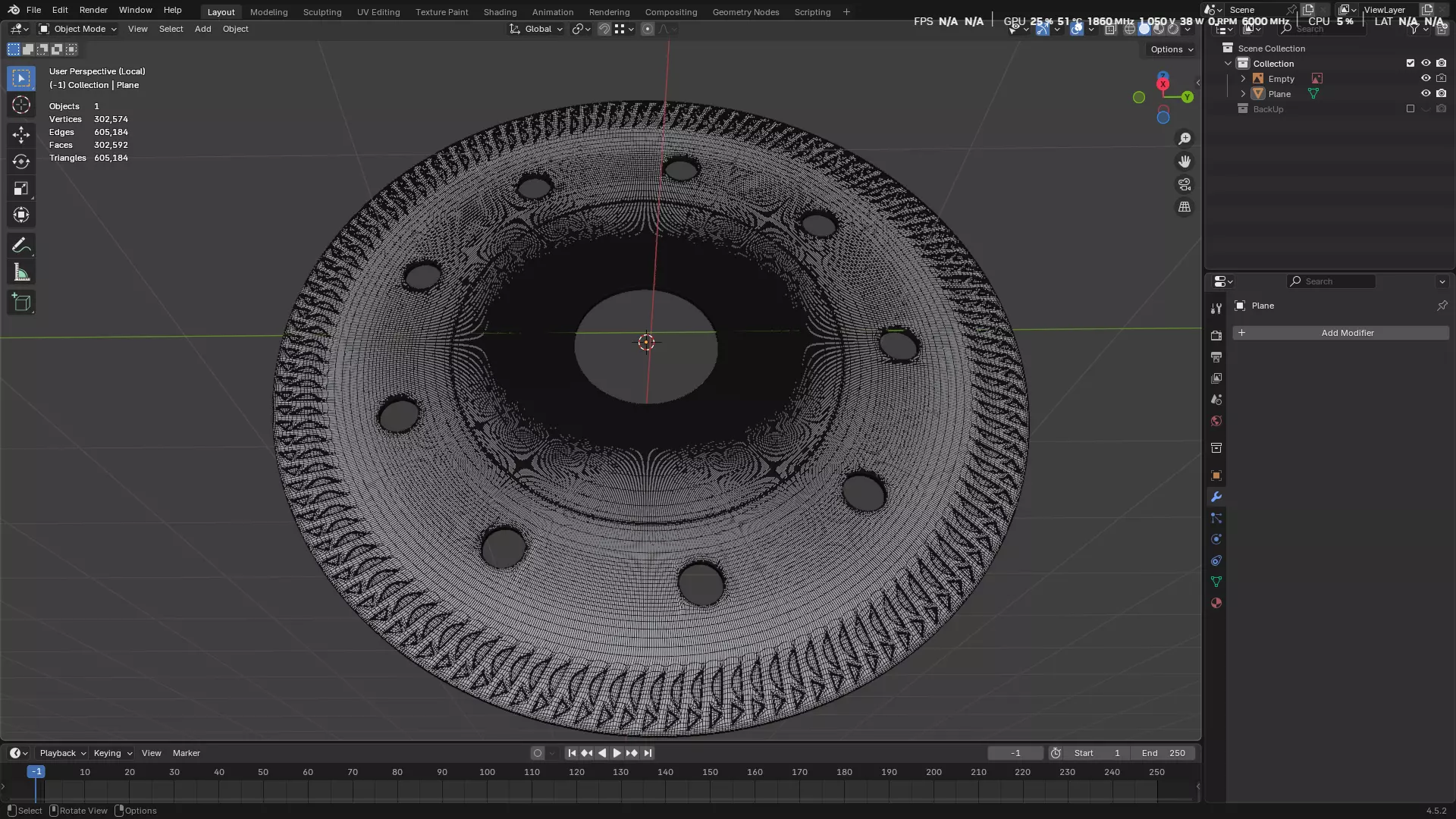 Saw Blade for Grinder Low-poly 3D model_58
