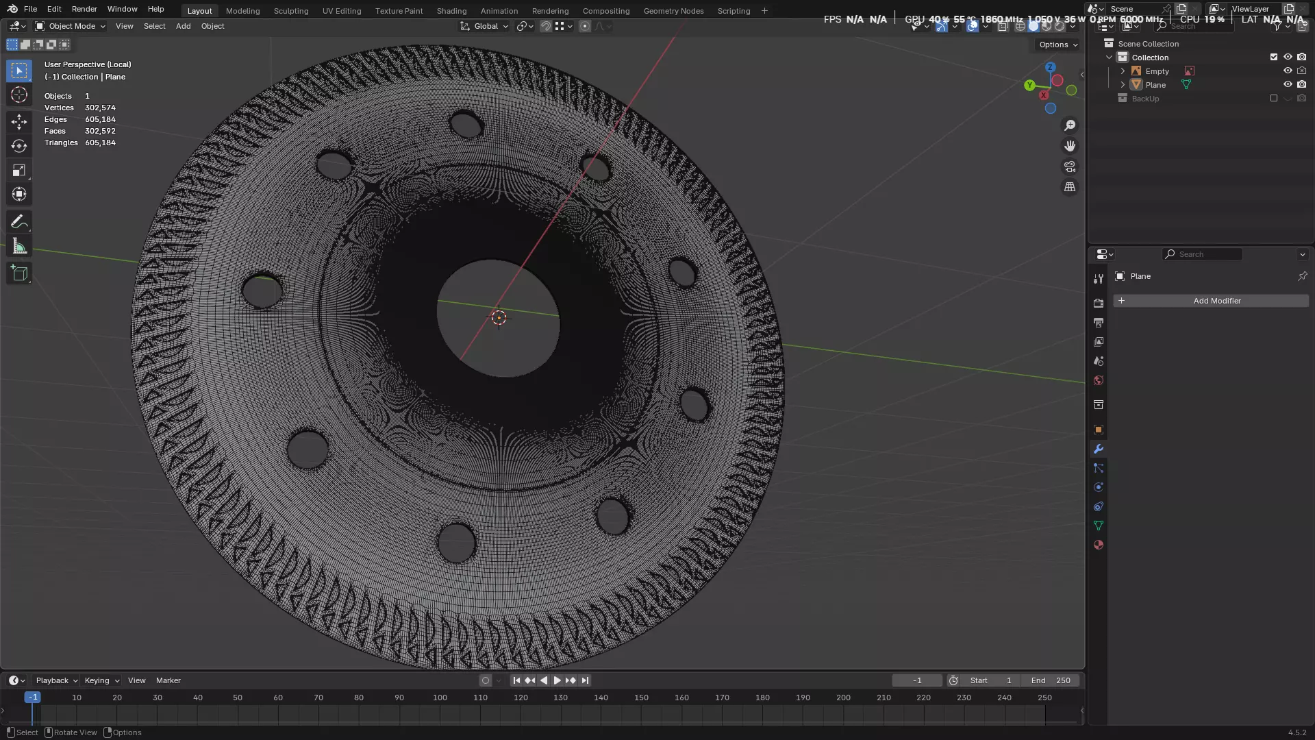 Saw Blade for Grinder Low-poly 3D model_57