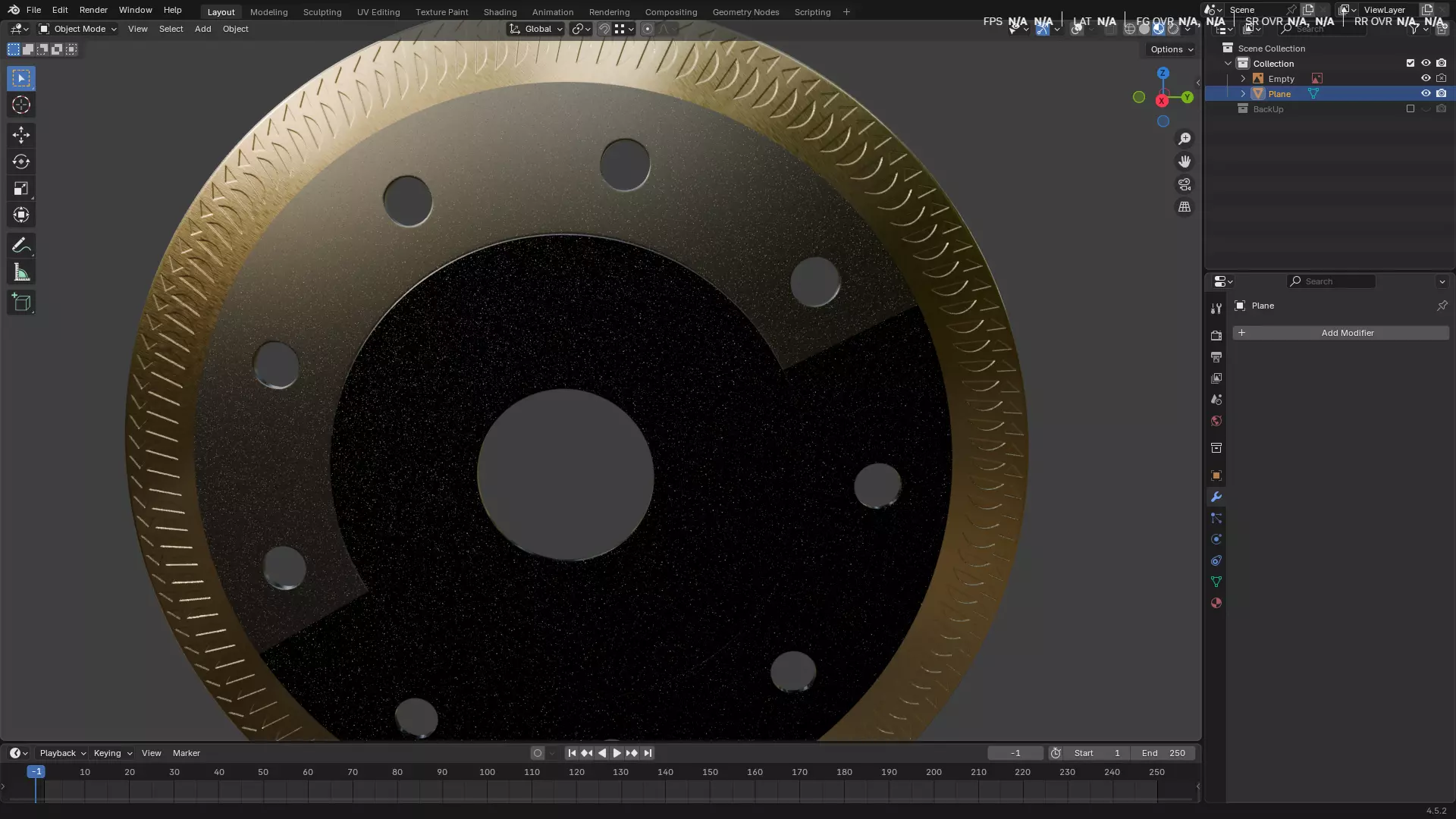 Saw Blade for Grinder Low-poly 3D model_34