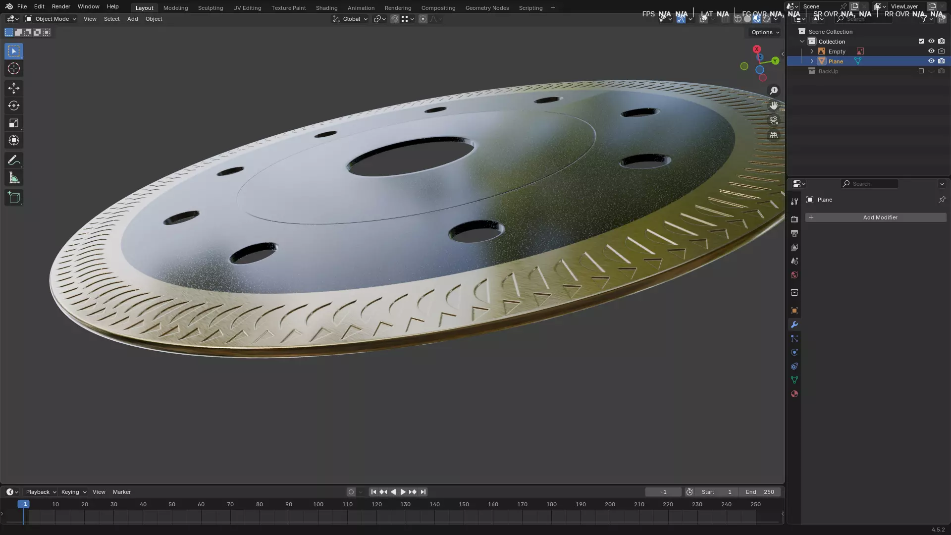 Saw Blade for Grinder Low-poly 3D model_43