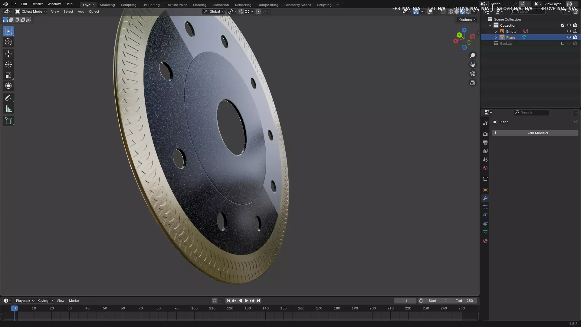 Saw Blade for Grinder Low-poly 3D model_26