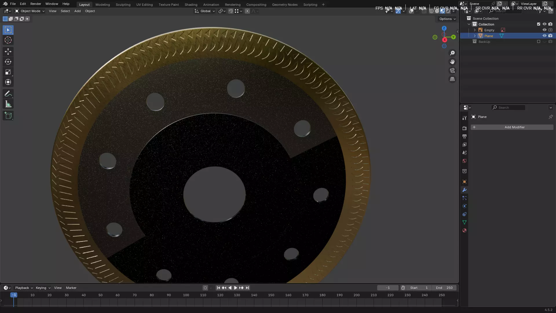 Saw Blade for Grinder Low-poly 3D model_37