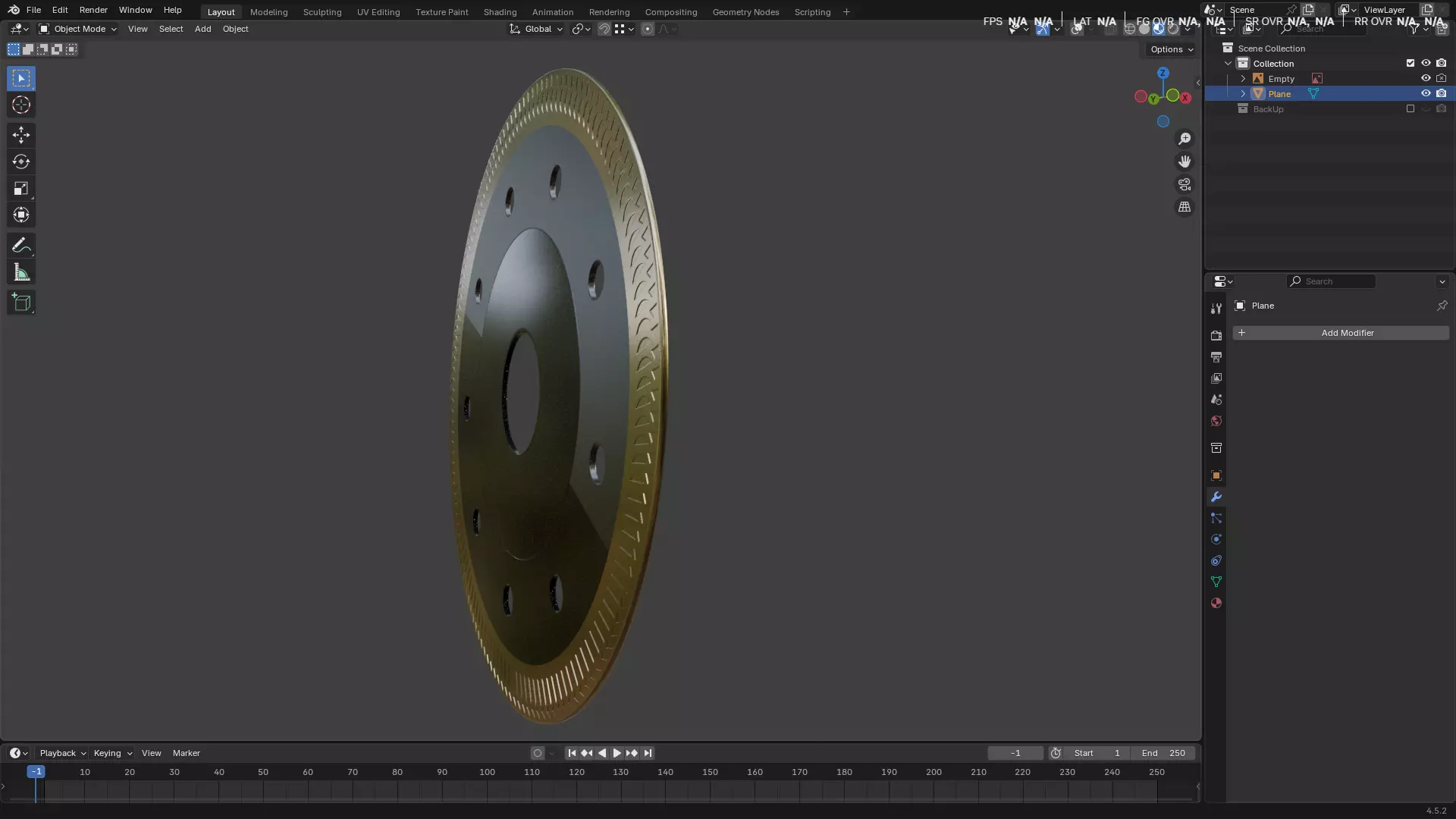 Saw Blade for Grinder Low-poly 3D model_23
