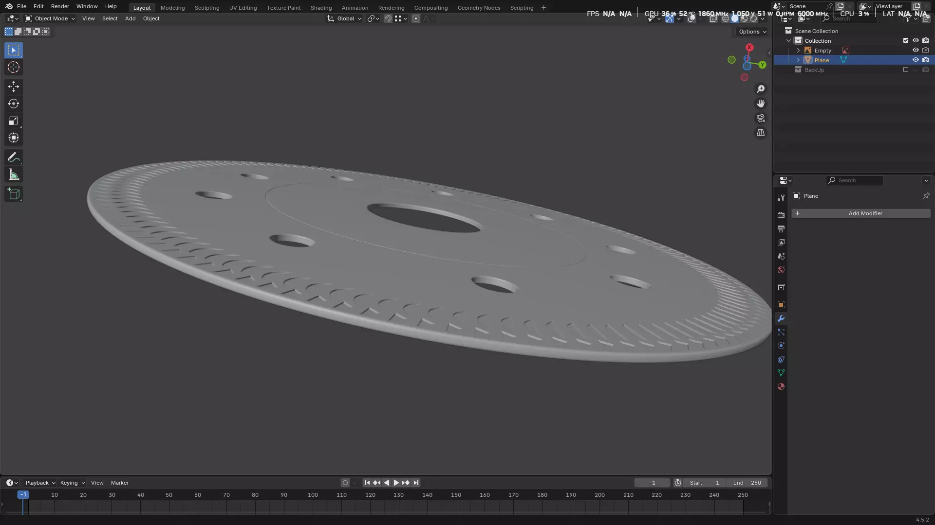 Saw Blade for Grinder Low-poly 3D model_52