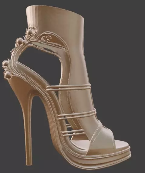 Elegant Strappy High Heel 3D print model_3