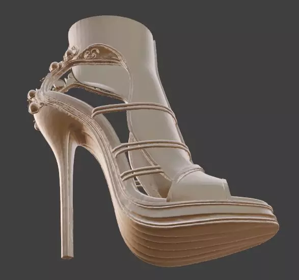Elegant Strappy High Heel 3D print model_4