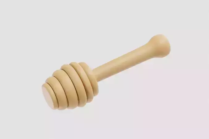 Wooden honey dipper
