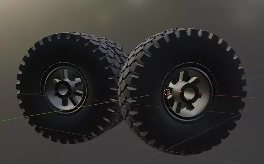 maz truck wheel and tire 3d print model 3D print model_3