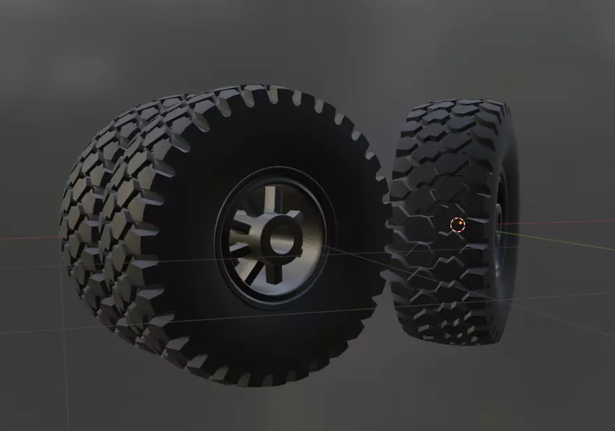 maz truck wheel and tire 3d print model 3D print model_2