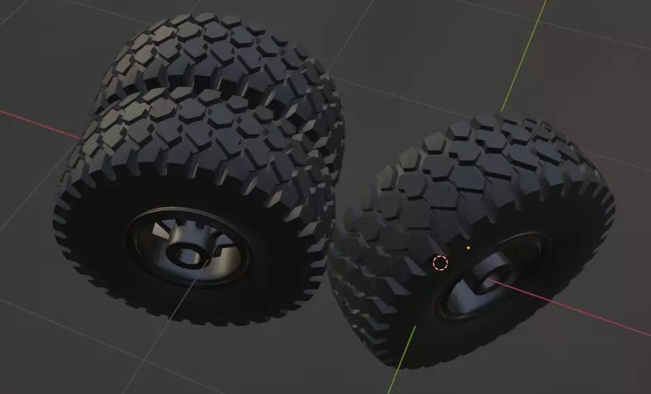 maz truck wheel and tire 3d print model 3D print model_4