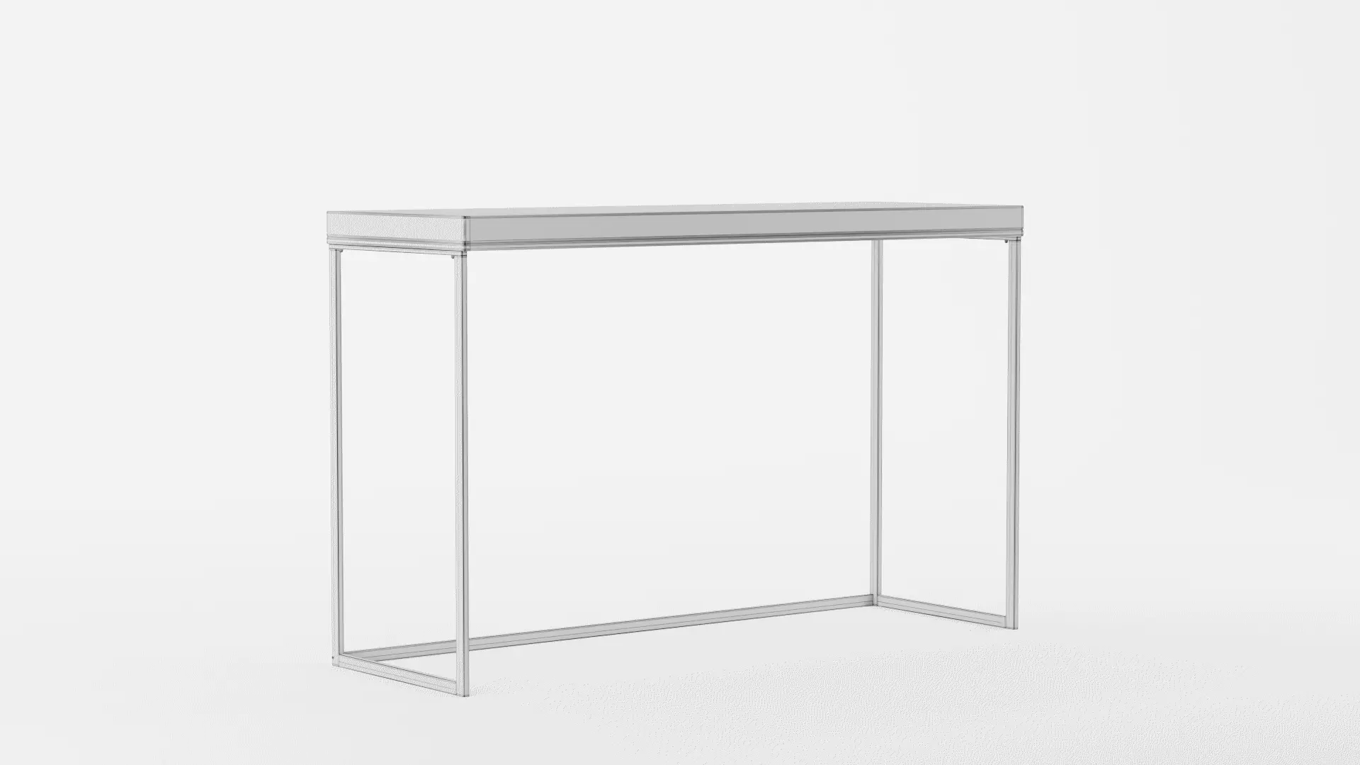 Corneau Metal and Wood Console Table 3D model_12