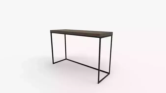 Corneau Metal and Wood Console Table 3D model 7