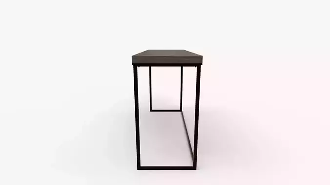 Corneau Metal and Wood Console Table 3D model 6