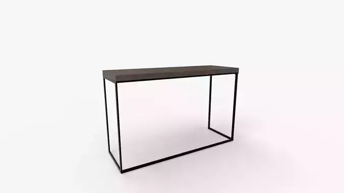 Corneau Metal and Wood Console Table 3D model 5