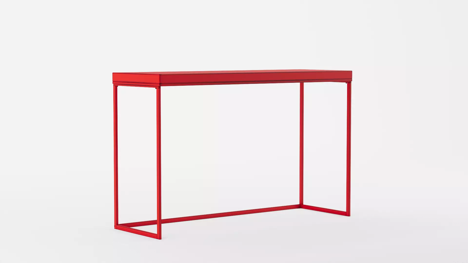 Corneau Metal and Wood Console Table 3D model_11