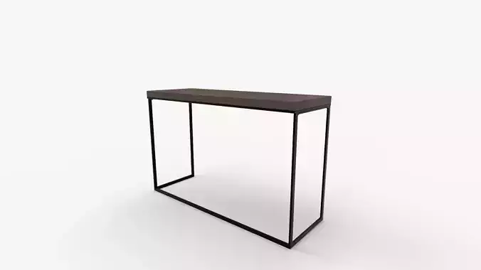 Corneau Metal and Wood Console Table 3D model 3