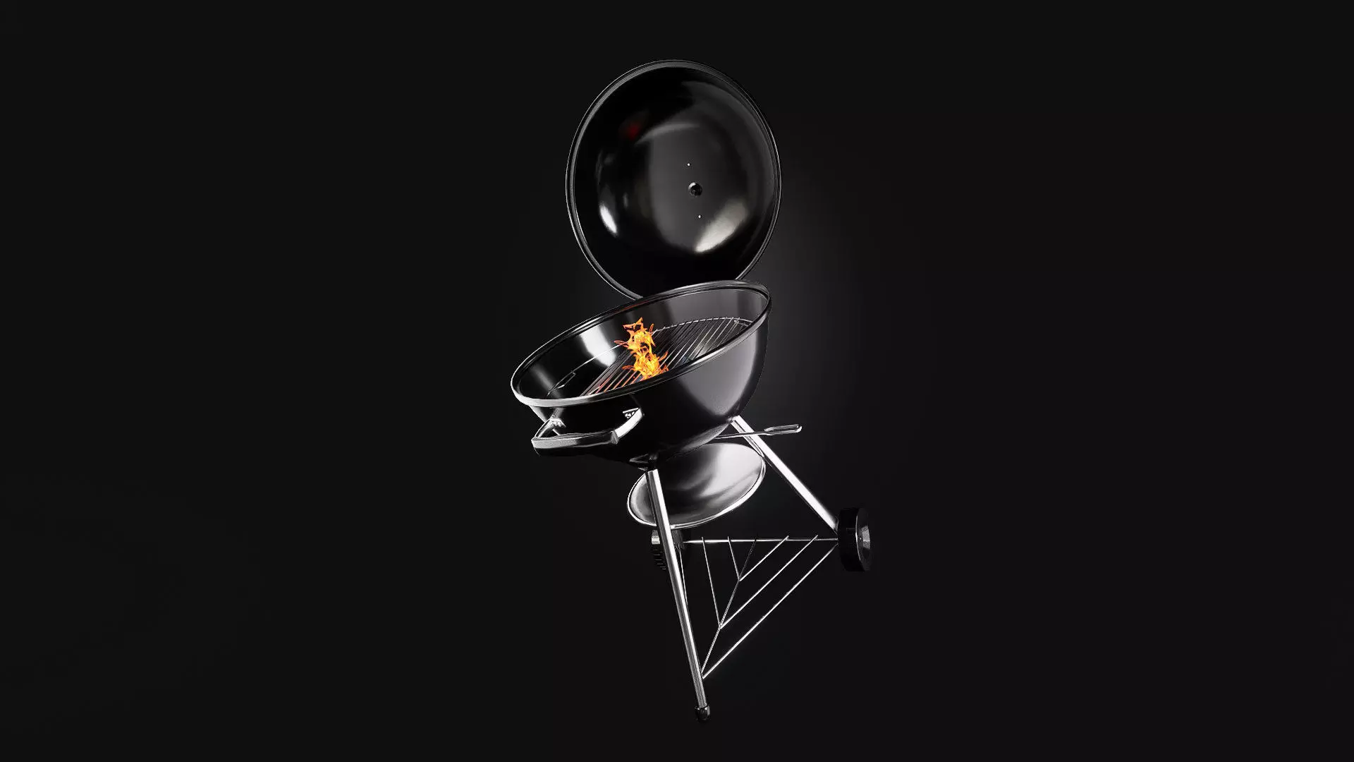 Barbeque BBQ weber grill kettle grill 3d model 3D model