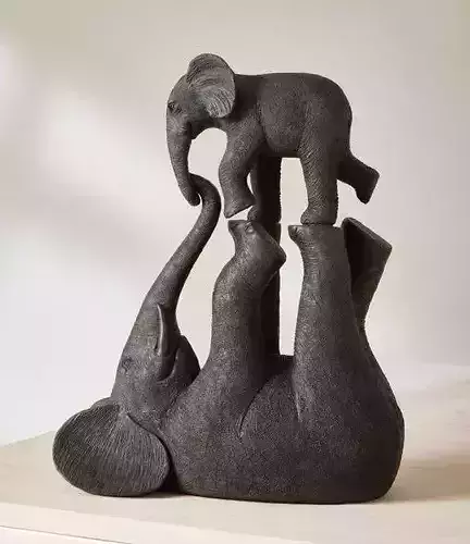 Modern Elephant Sculpture Home Decor