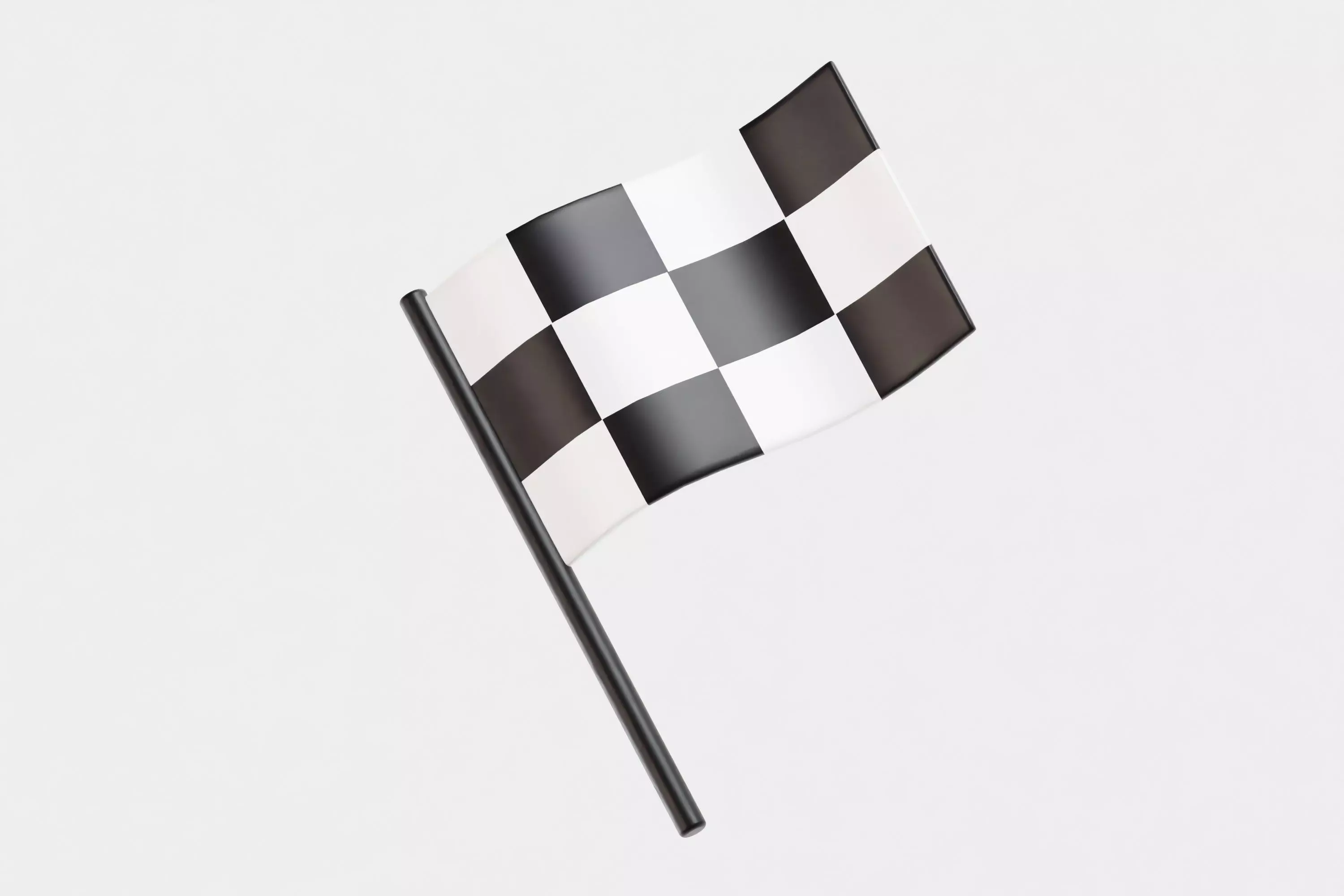 Racing flag Low-poly 3D model_5