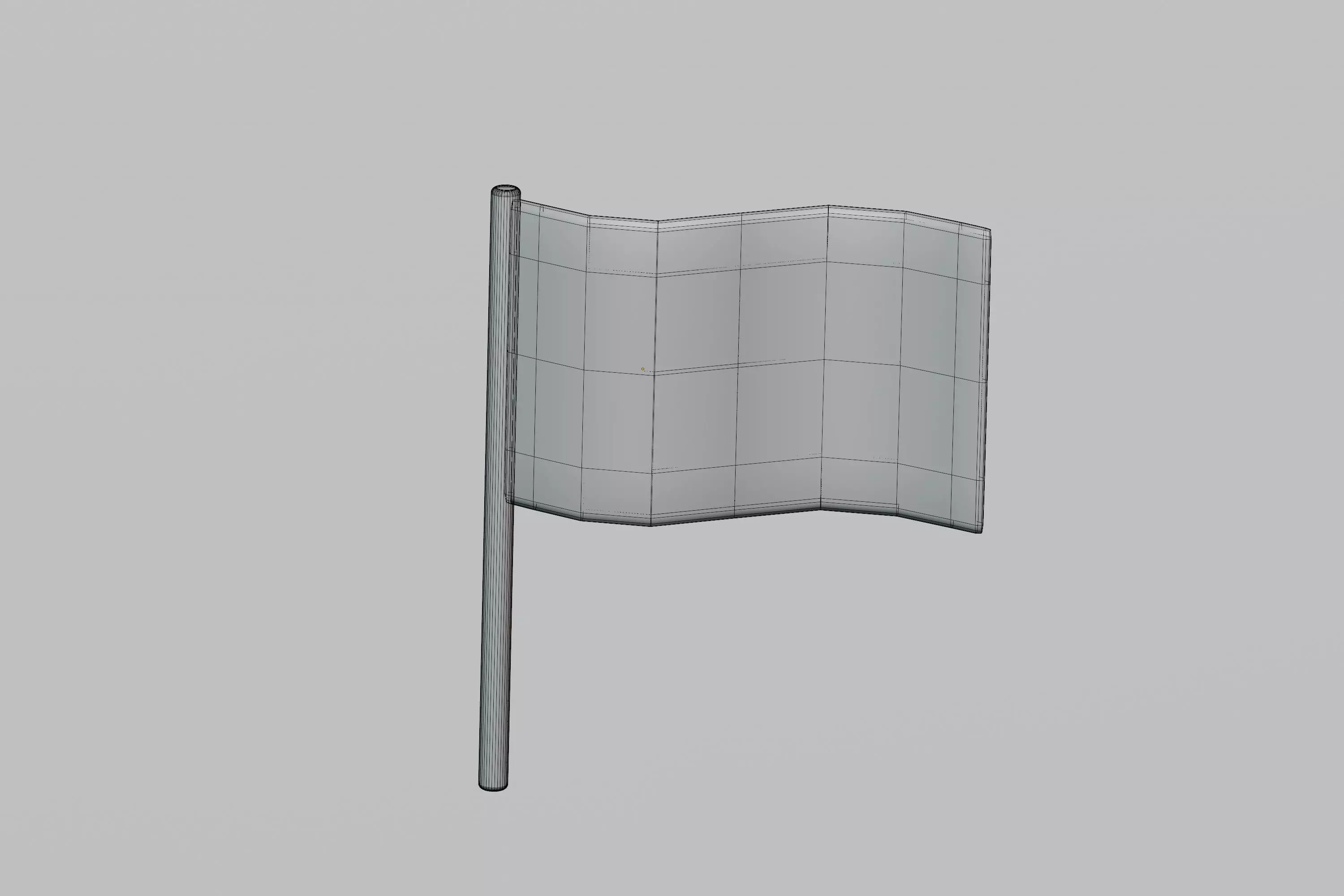 Racing flag Low-poly 3D model_6
