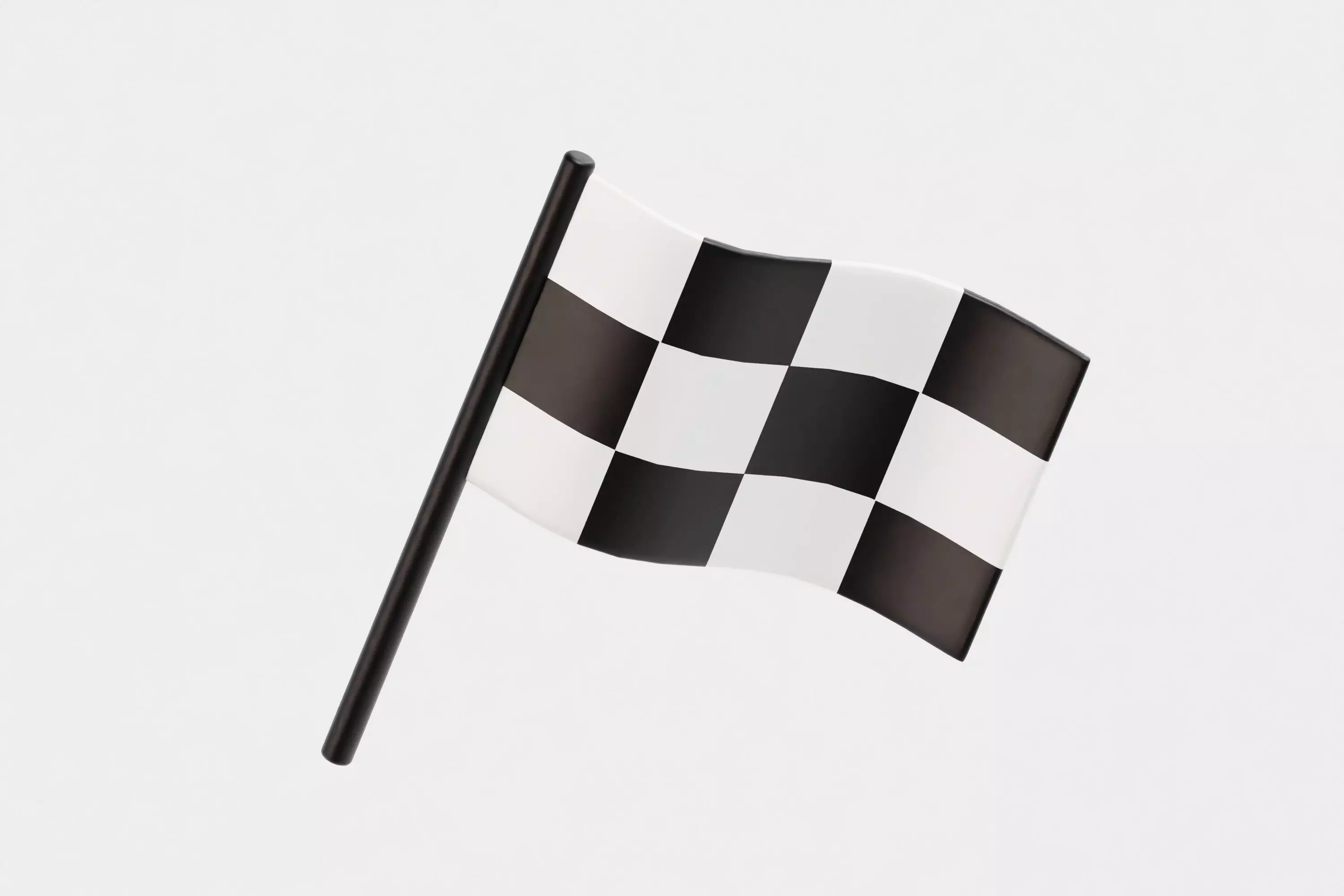 Racing flag Low-poly 3D model_0