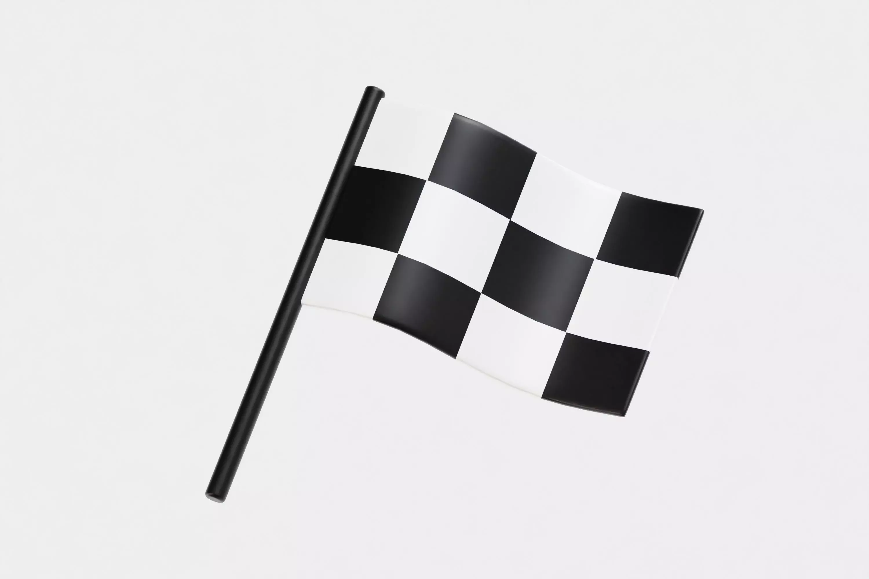 Racing flag Low-poly 3D model_1