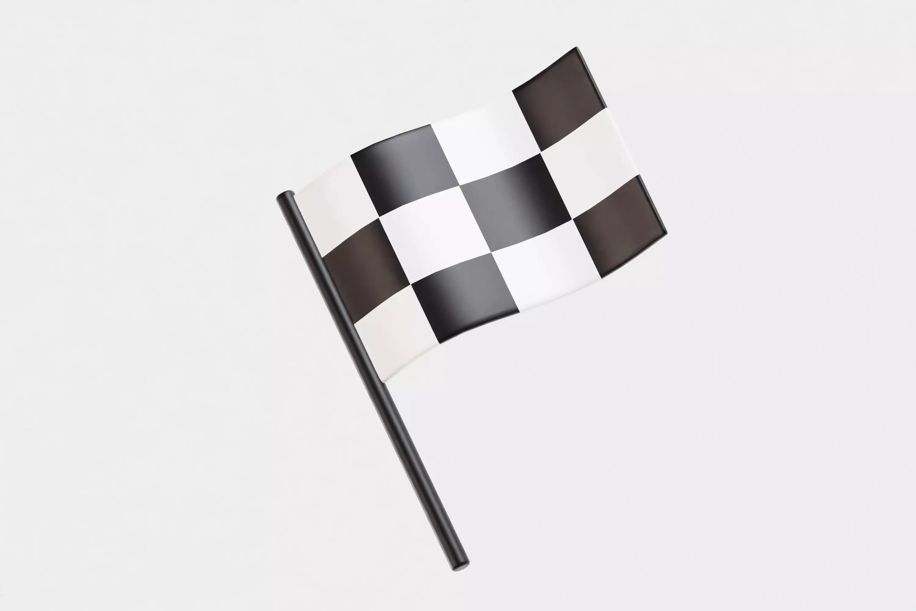 Racing flag Low-poly 3D model_2