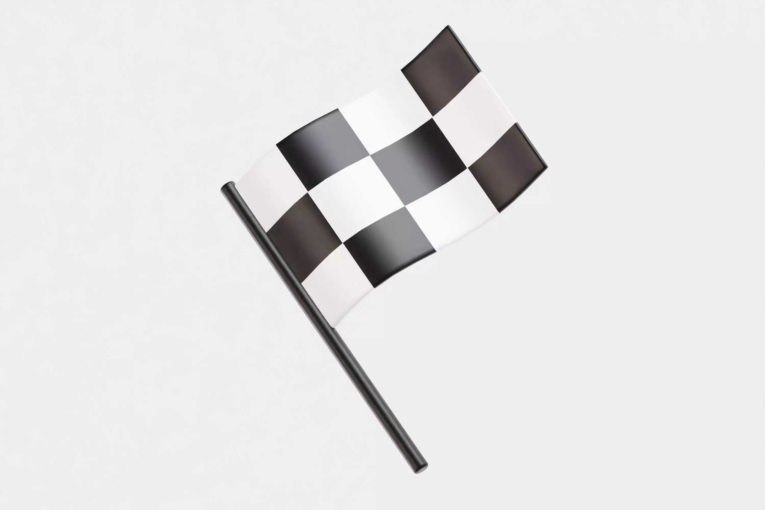 Racing flag Low-poly 3D model_3