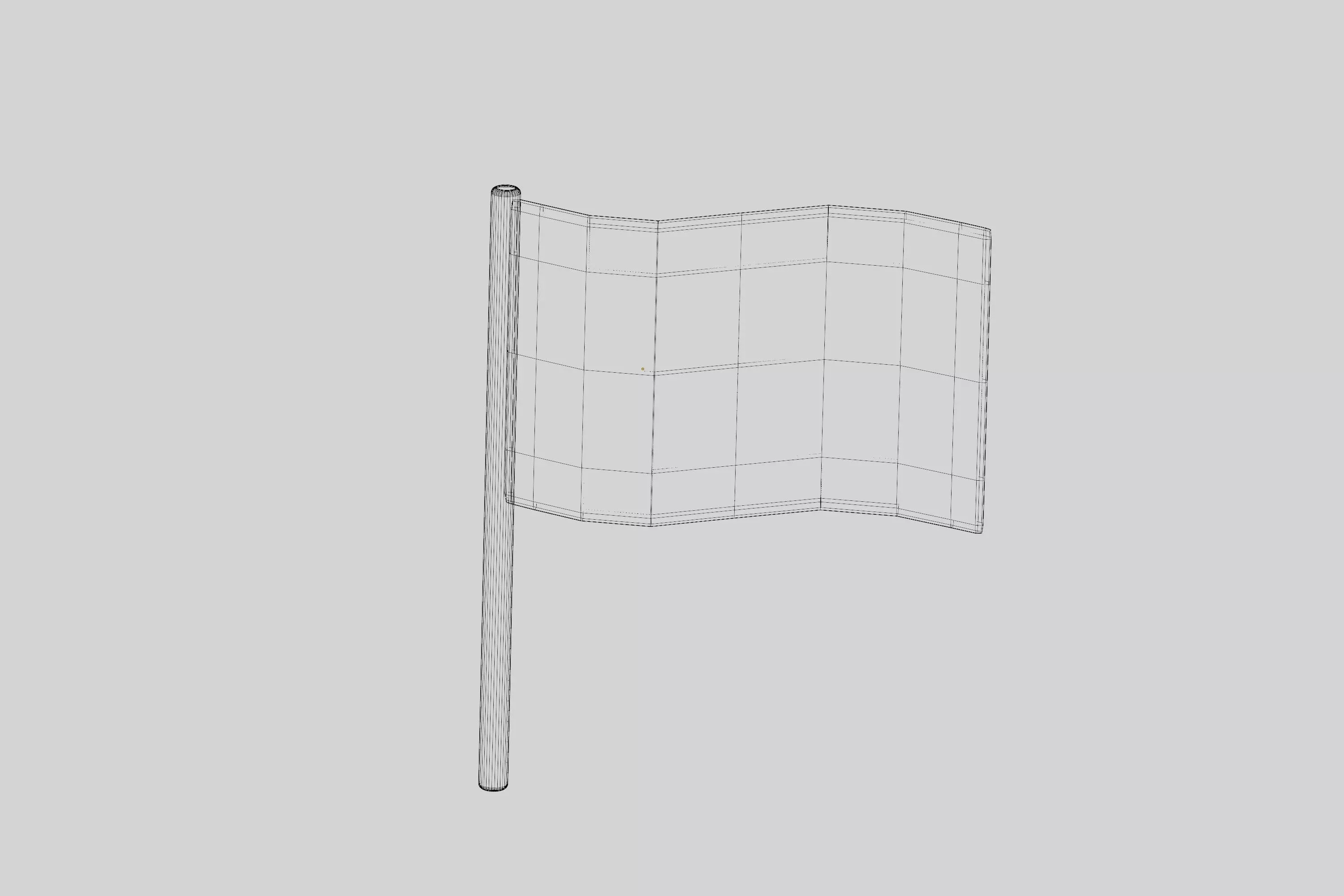 Racing flag Low-poly 3D model_7