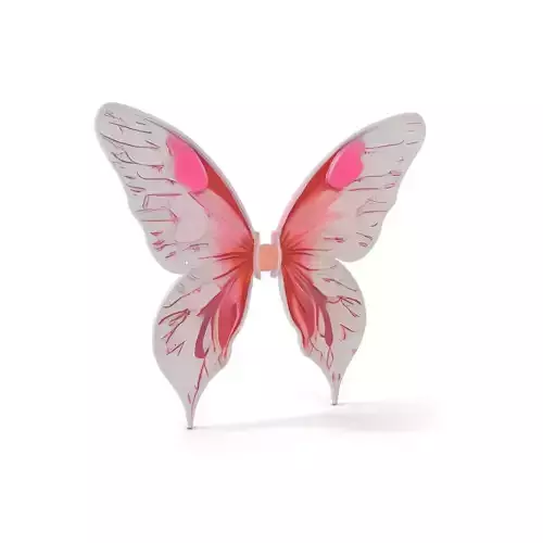Delicate Pink Fairy Wings model pack