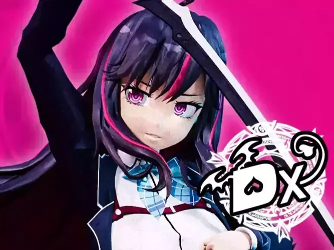 Highschool DxD - Zekka Miyamoto MMD Model DELUXE Low-poly 3D model