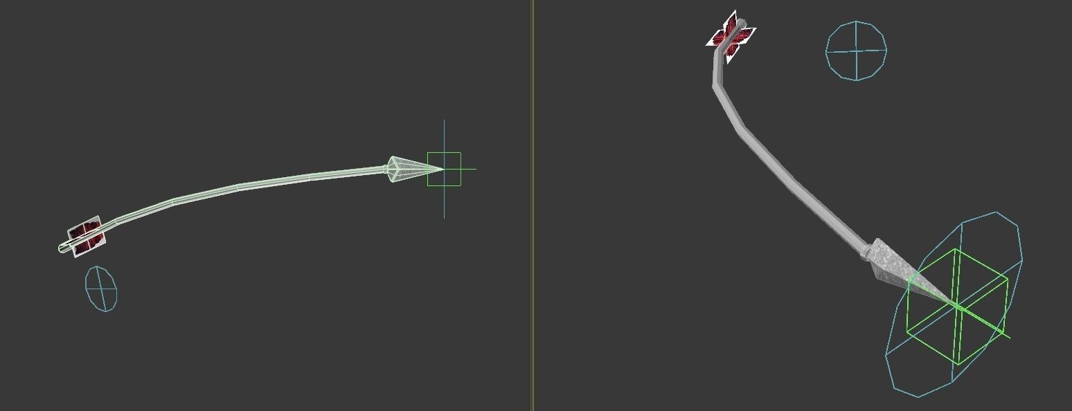 SPORT---ARCHERY---Arrow arrow with wooden shaft Low-poly 3D model_6