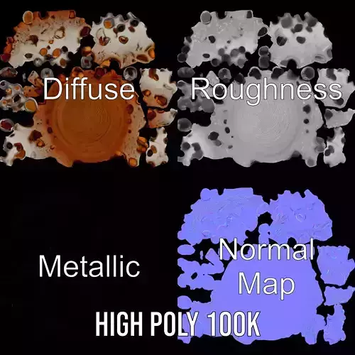 Nutty Festive Cake model pack Low-poly 3D model 3