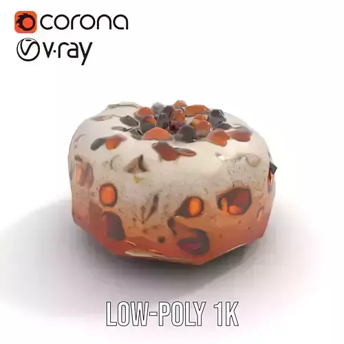 Nutty Festive Cake model pack Low-poly 3D model 7
