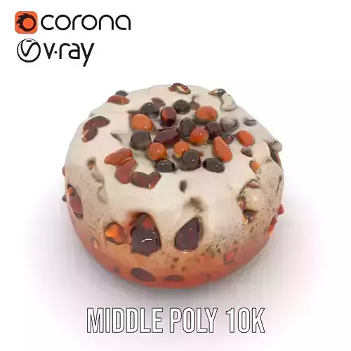 Nutty Festive Cake model pack Low-poly 3D model 5