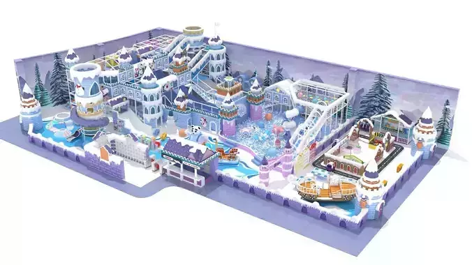 Indoor Ice and Snow Themed Children Amusement Park