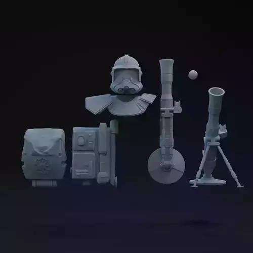 One Twelfth Scale Clone Mortar Trooper Printable Kit