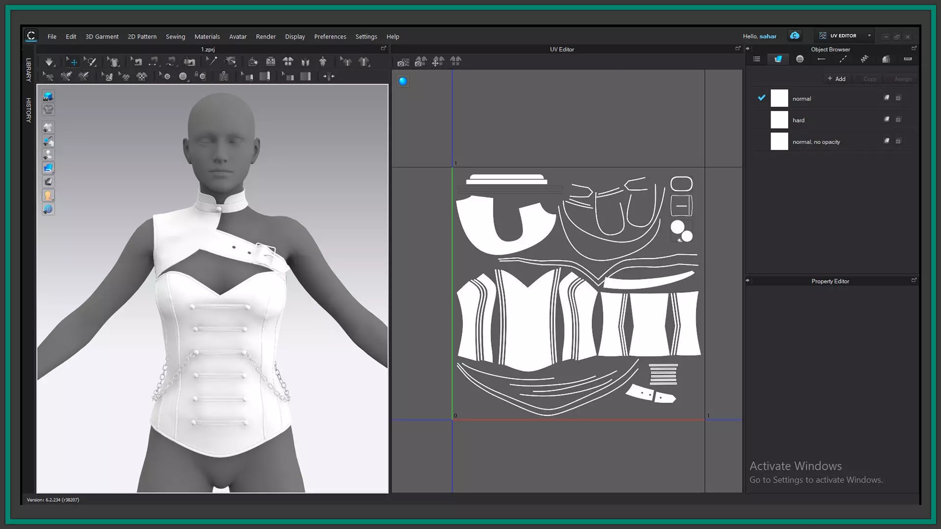 5 female pirate corset 3D model_10