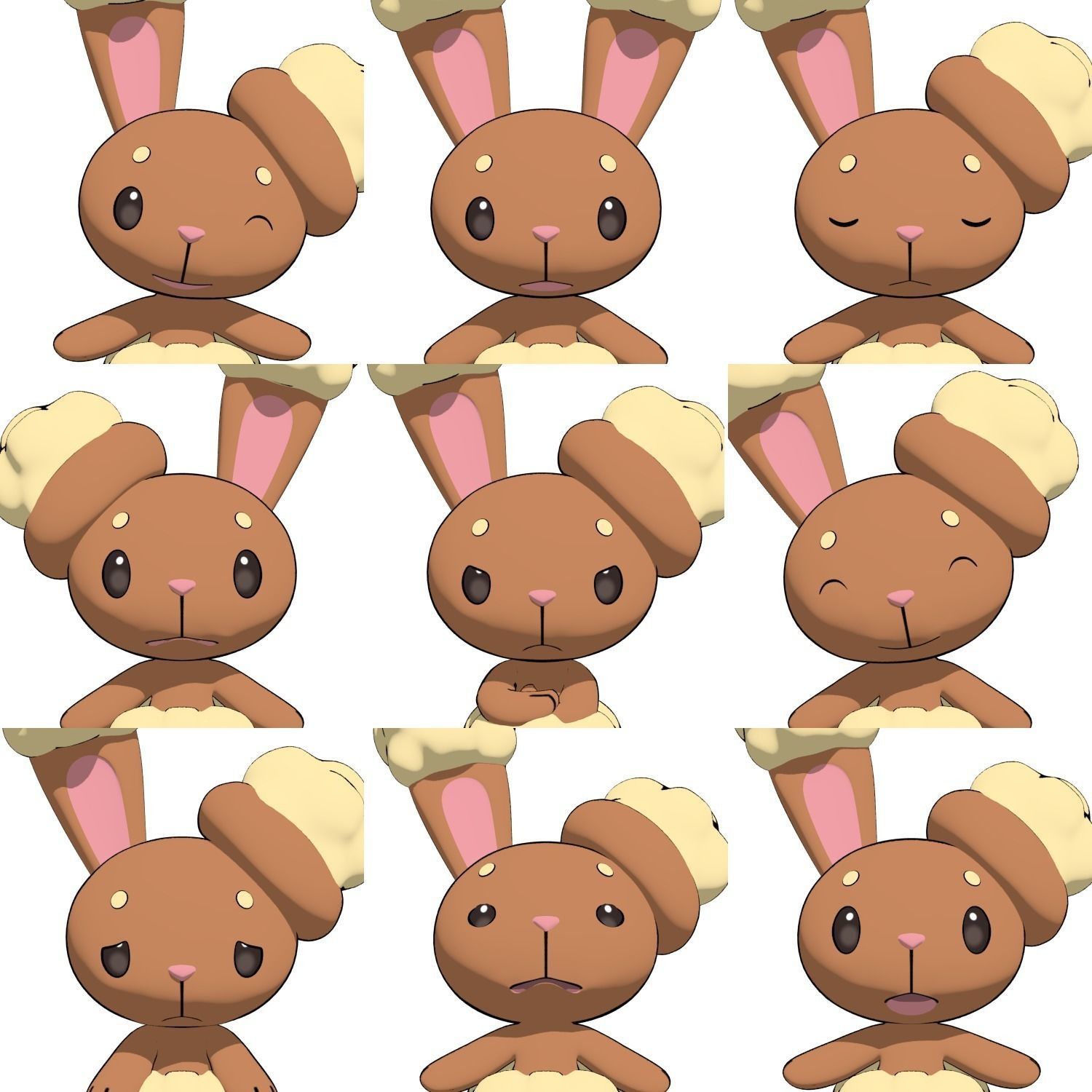 Buneary Pokemon 3D model_2