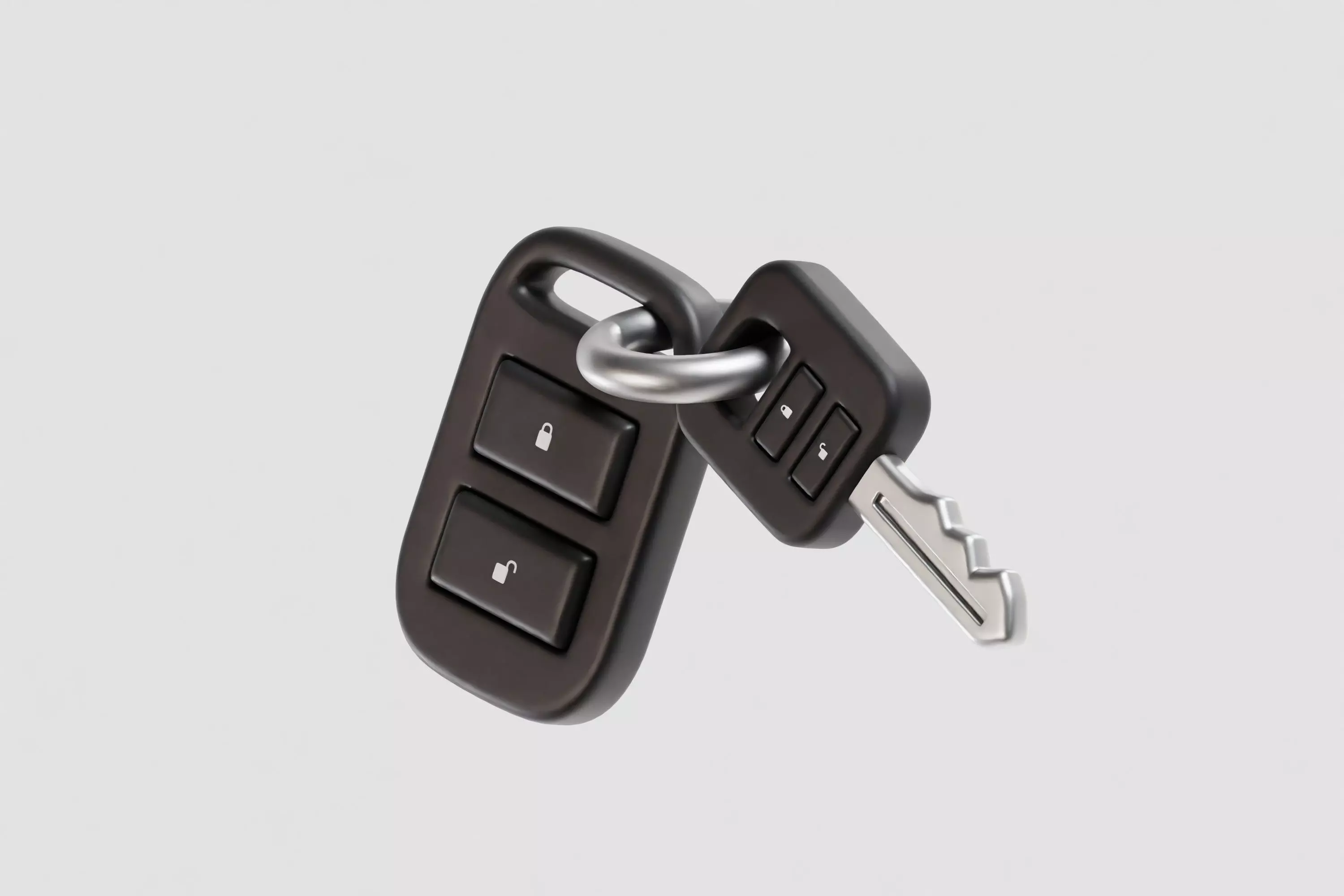 Car Key 3d model Low-poly 3D model_3