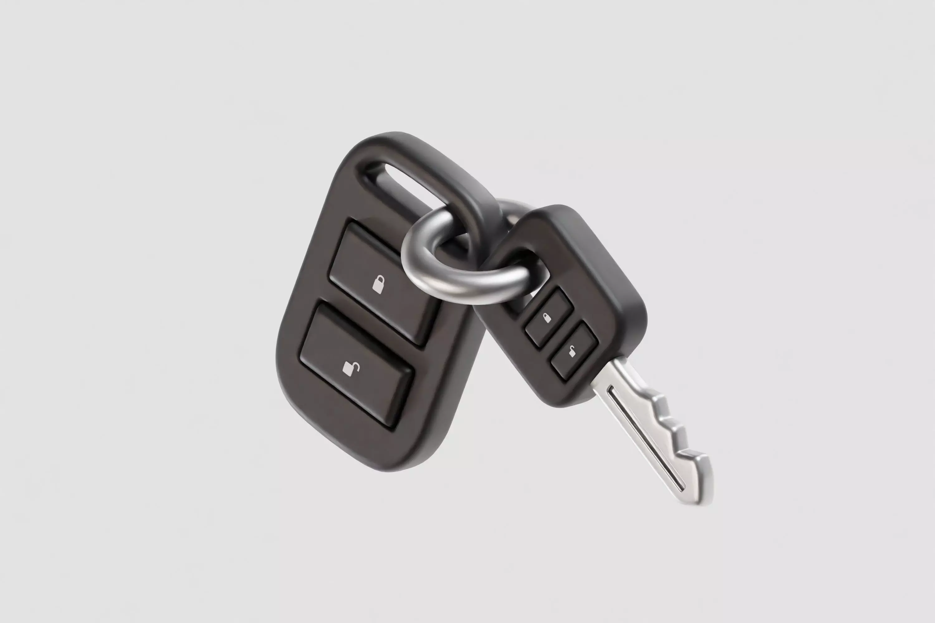 Car Key 3d model Low-poly 3D model_2