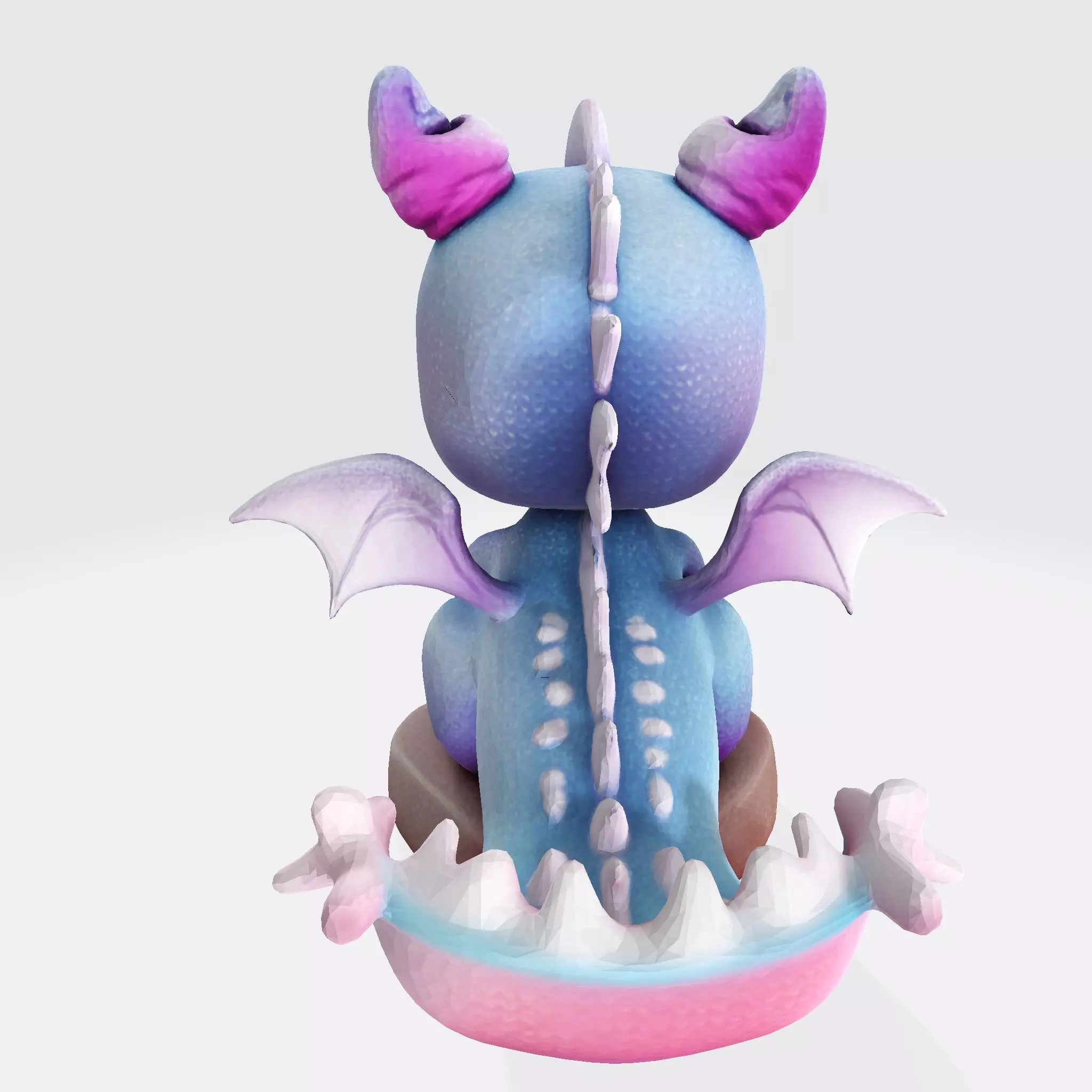 Cute Baby Blue Dragon Ready for 3D Printing 3D print model_3