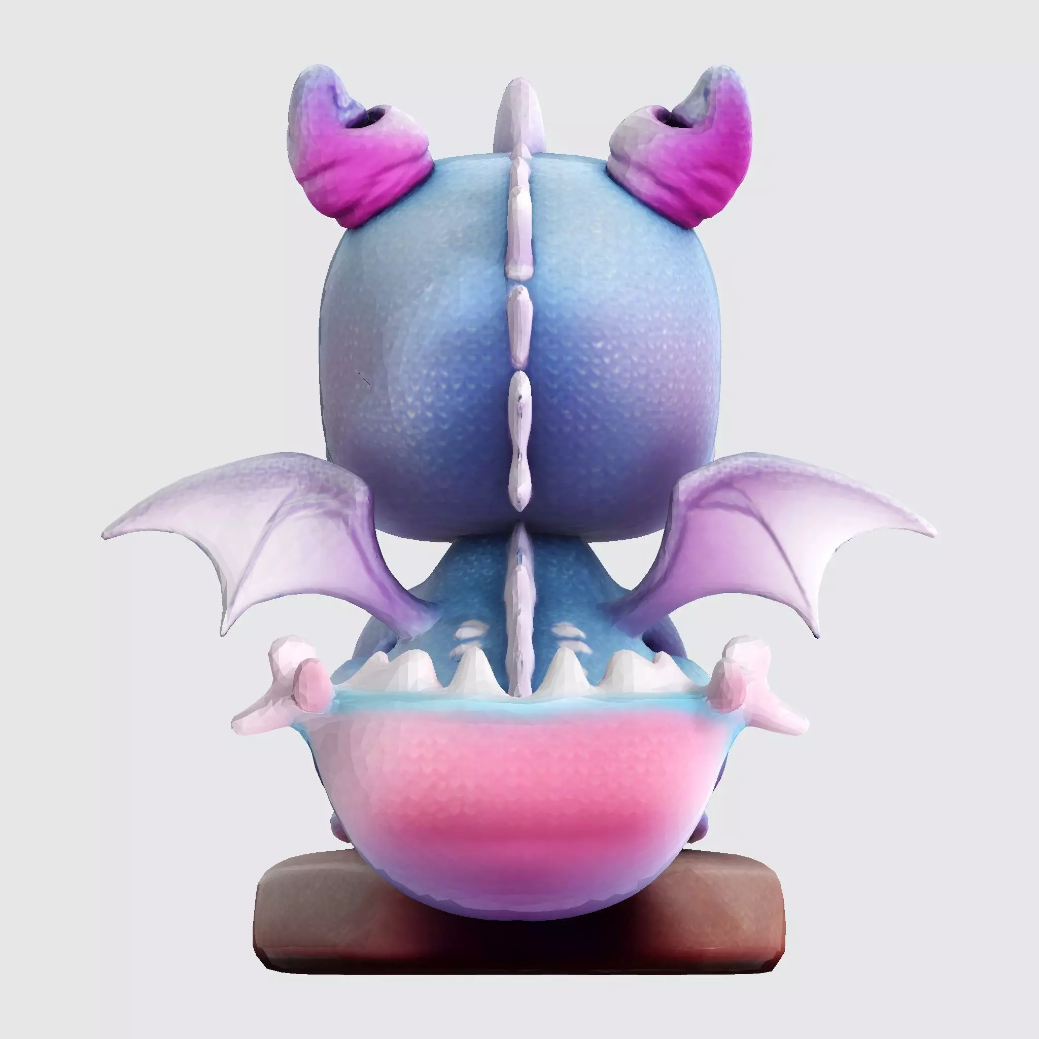Cute Baby Blue Dragon Ready for 3D Printing 3D print model_9