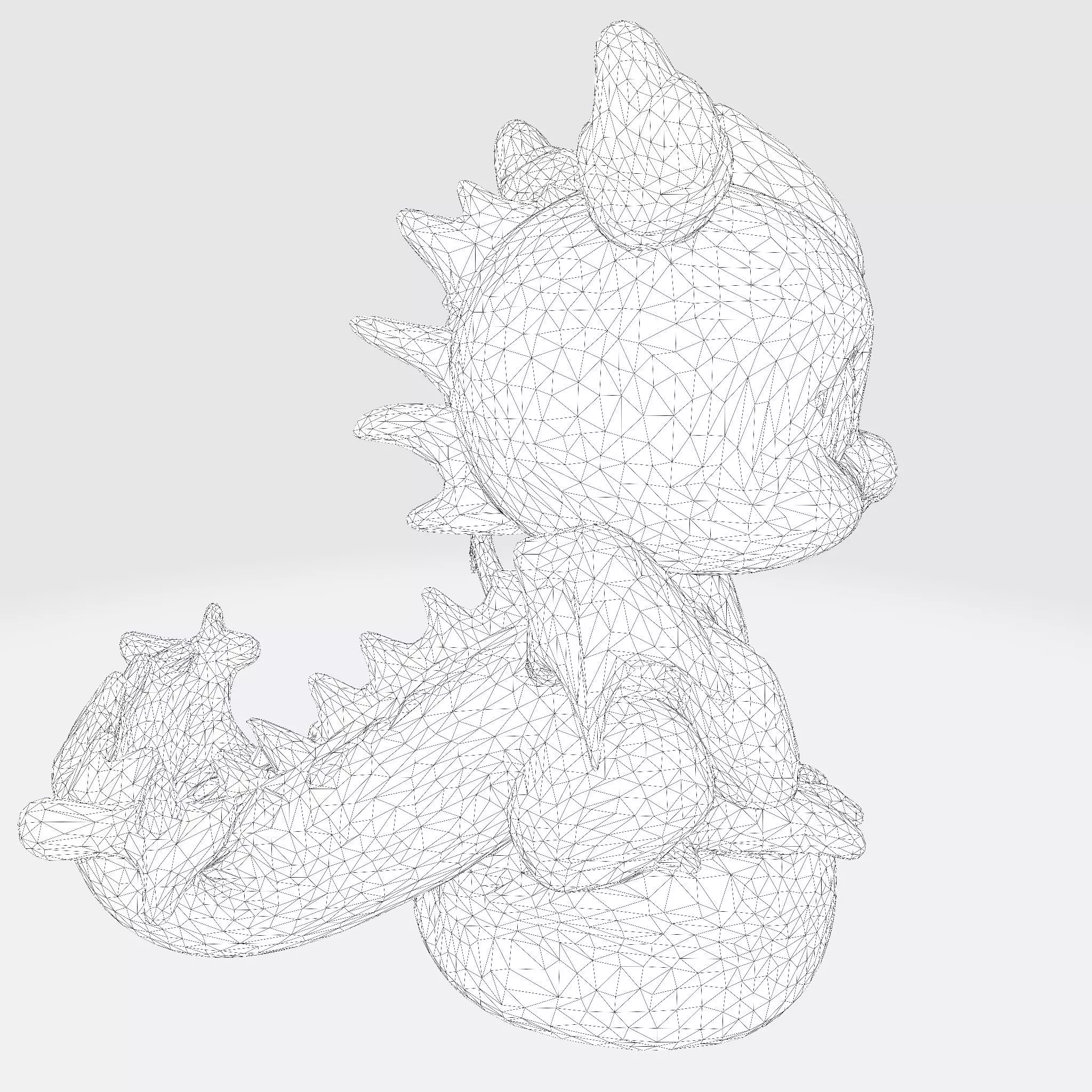 Cute Baby Blue Dragon Ready for 3D Printing 3D print model_6