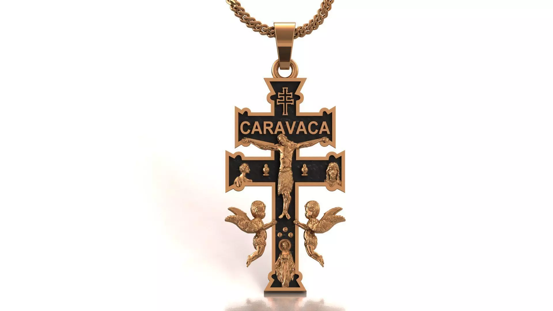 Caravaca Cross STL Virgin Mary Angels Jesus STL PRINTREADY 3D 3D print model