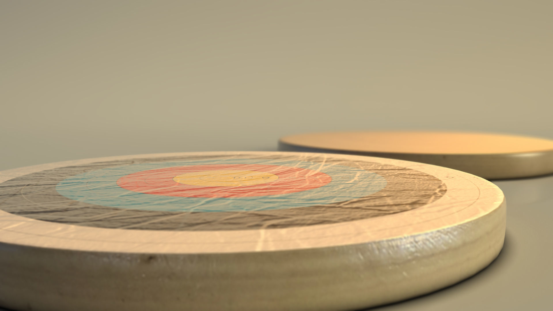 SPORT---ARCHERY---Target archery target and wooden target Free low-poly 3D model_2