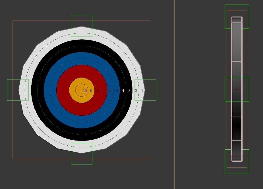 SPORT---ARCHERY---Target archery target and wooden target Free low-poly 3D model_3