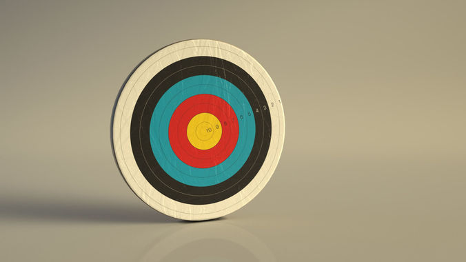 SPORT---ARCHERY---Target archery target and wooden target Free low-poly 3D model